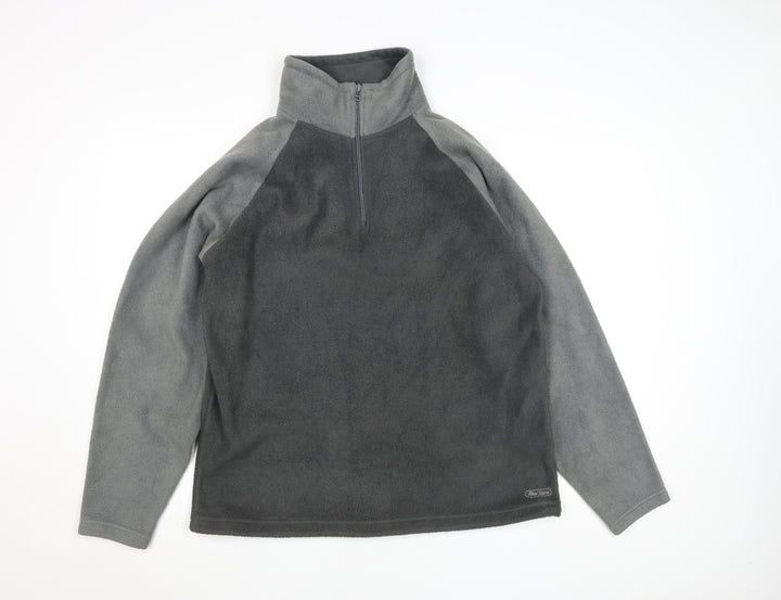 Peter Storm Men's Grey Fleece Half Zip Jacket Size M Regular Fit