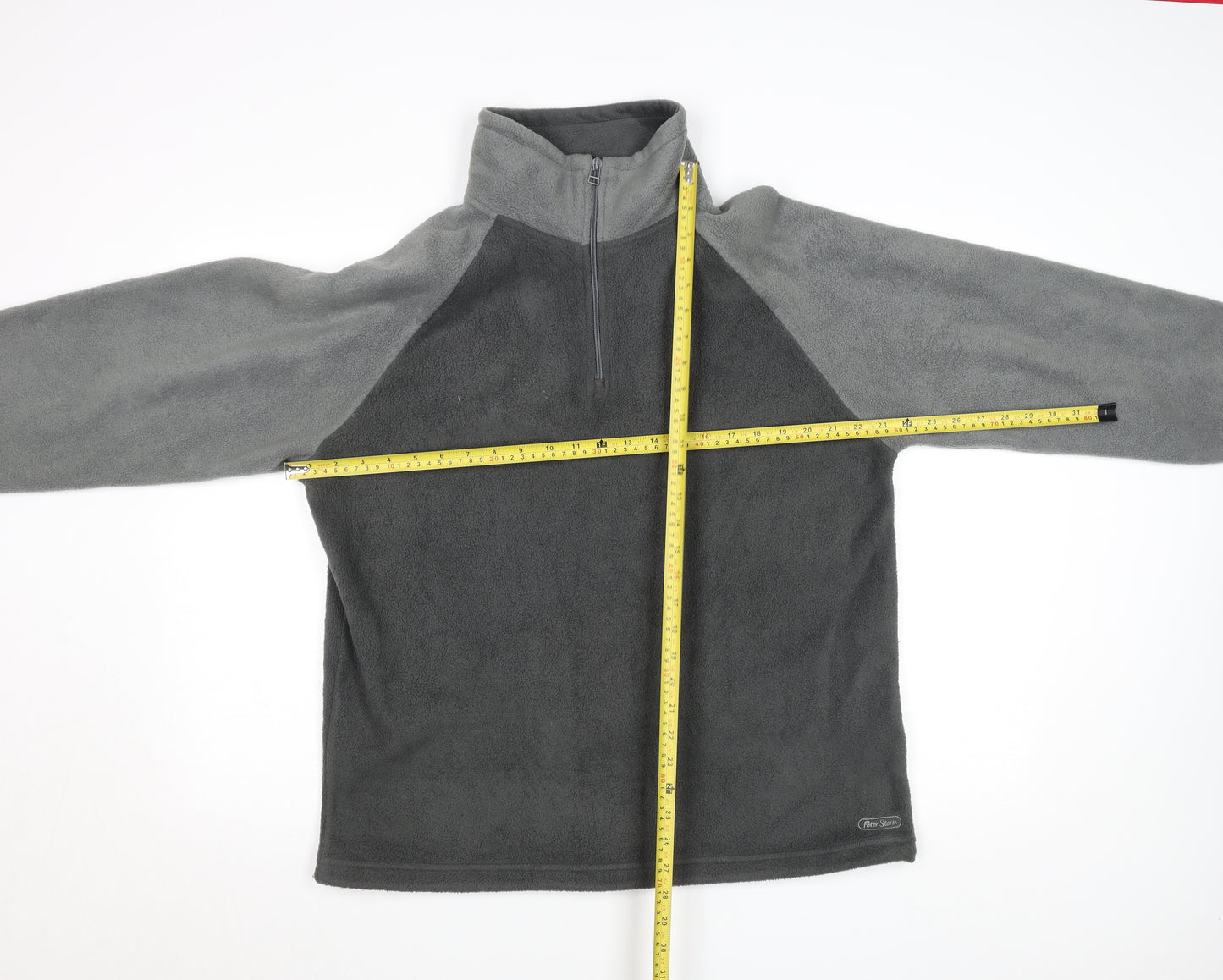 Peter Storm Men's Grey Fleece Half Zip Jacket Size M Regular Fit
