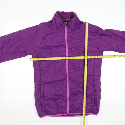 Crane Men’s Purple Lightweight Puffer Jacket Size M Full Zip