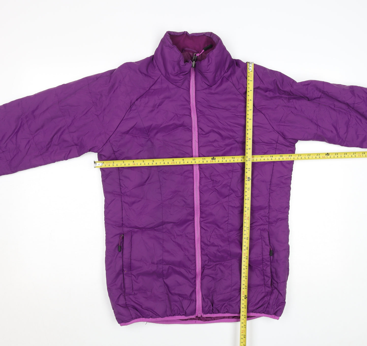 Crane Men’s Purple Lightweight Puffer Jacket Size M Full Zip