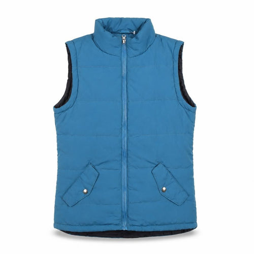 Tru Womens Blue Size 10 Quilted Puffer Waistcoat with Zip Pockets
