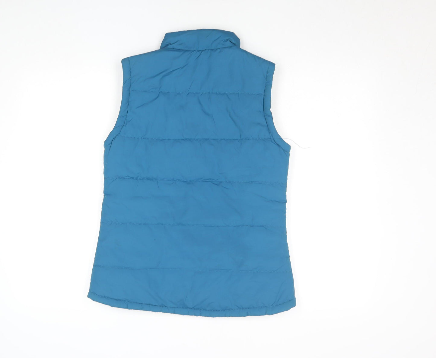 Tru Womens Blue Size 10 Quilted Puffer Waistcoat with Zip Pockets