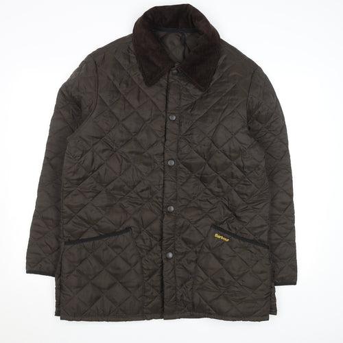 Barbour Mens Brown Quilted Jacket M Regular Fit Outdoor Coat