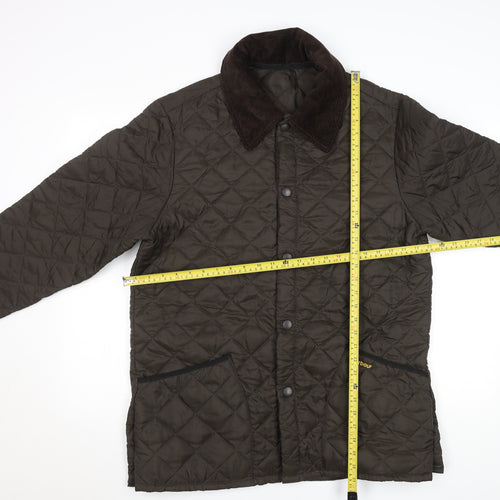 Barbour Mens Brown Quilted Jacket M Regular Fit Outdoor Coat