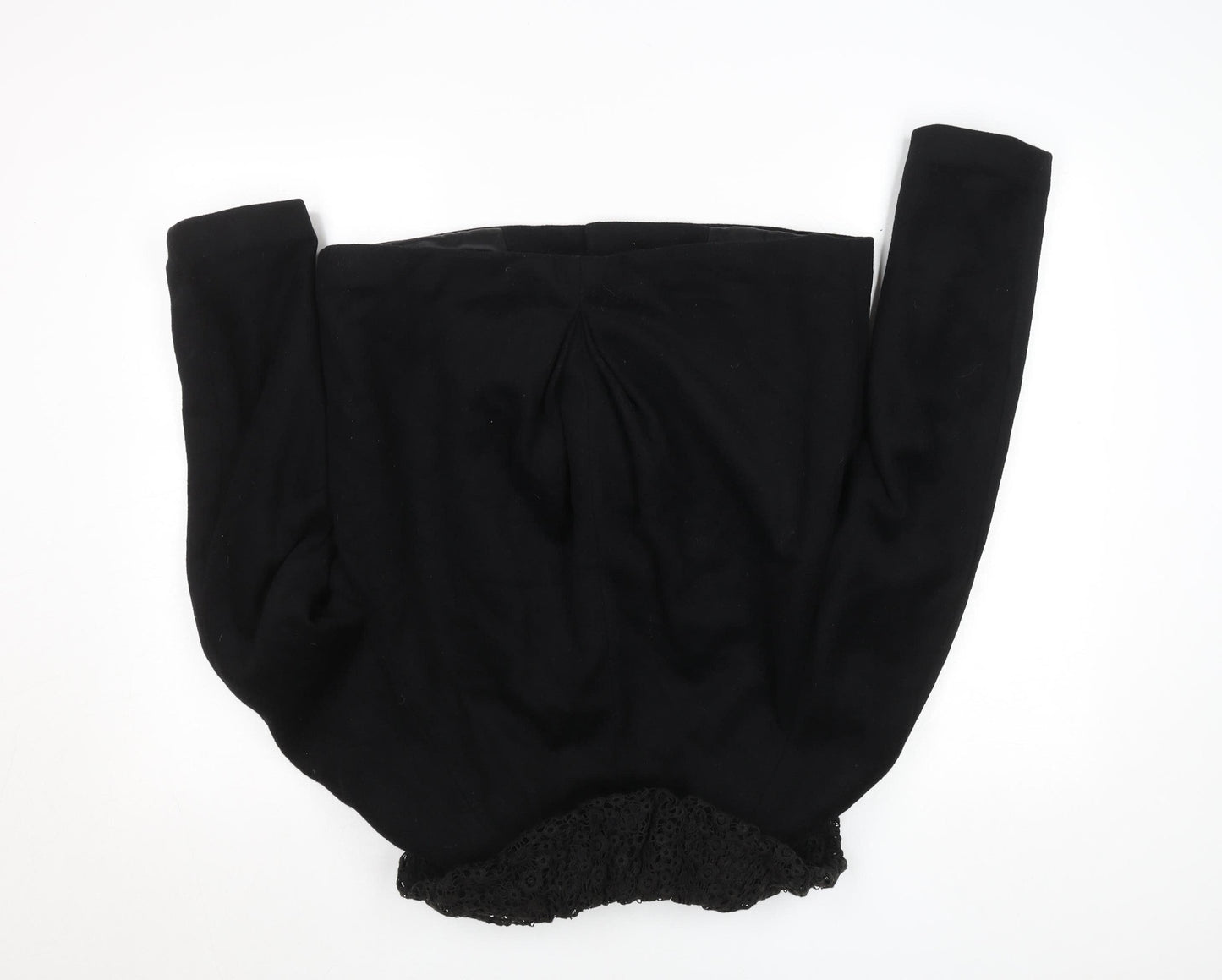 Uniqlo Women’s Black Wool Short Lace Collar Jacket Size S