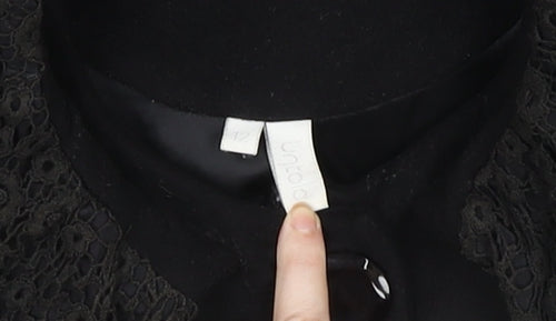 Uniqlo Women’s Black Wool Short Lace Collar Jacket Size S