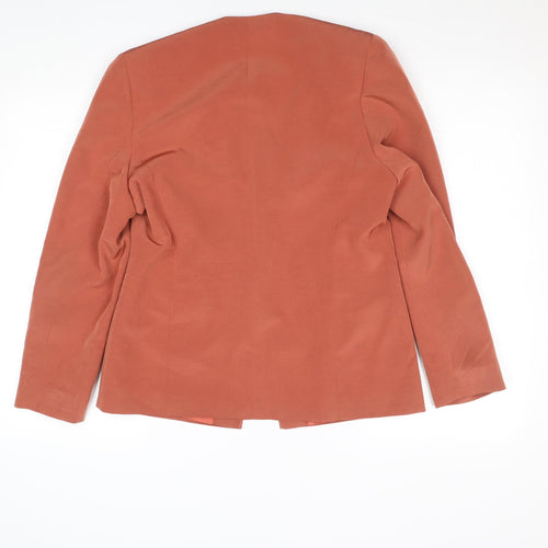 Michael H. Womens Brown Blazer Size 10 Lined Single Button Jacket