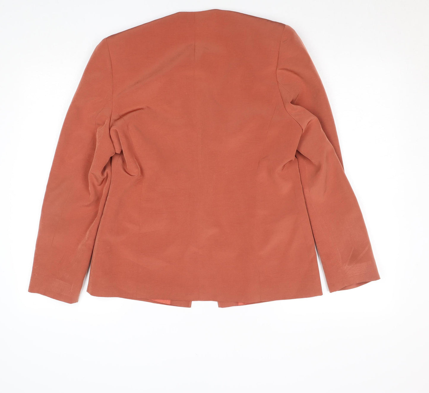 Michael H. Womens Brown Blazer Size 10 Lined Single Button Jacket