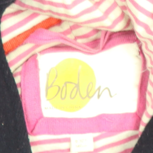 Boden Girls Blue Wool Blend Duffle Coat Hooded 9-10 Years Lined Winter