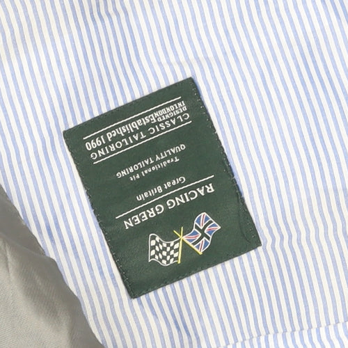 Racing Green Men's Grey Wool Classic Waistcoat Size 40