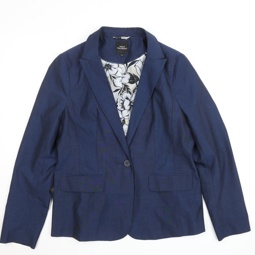Next Tailoring Women's Blue Regular Fit Blazer Jacket Size 16