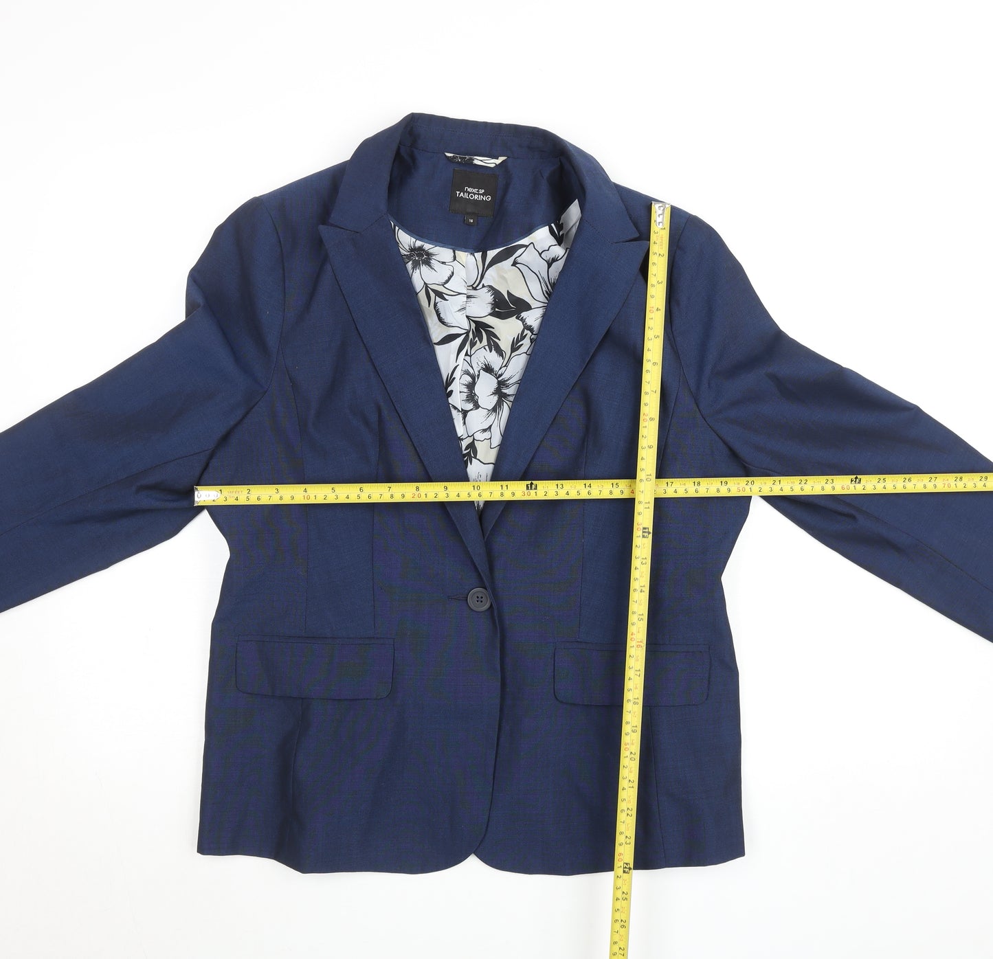 Next Tailoring Women's Blue Regular Fit Blazer Jacket Size 16