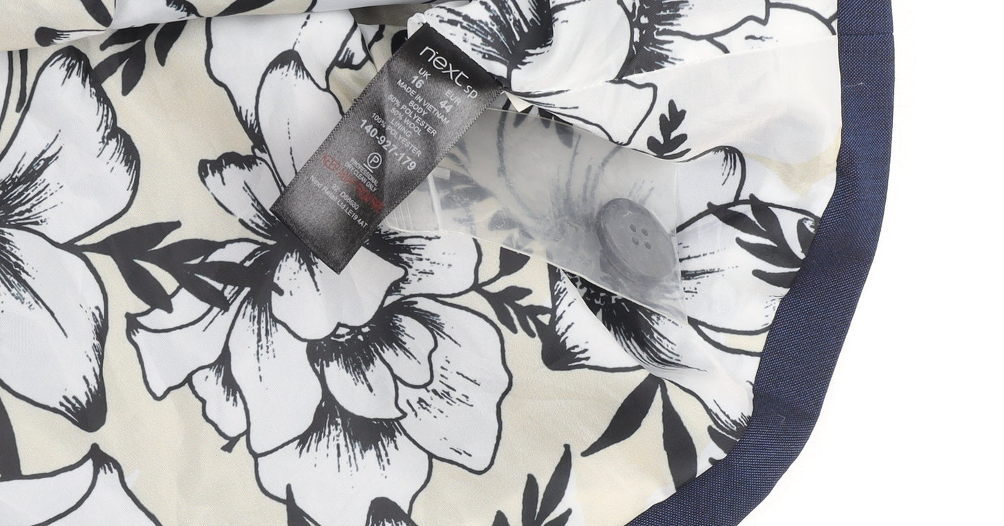 Next Tailoring Women's Blue Regular Fit Blazer Jacket Size 16