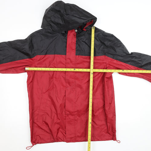 Cotton Traders Men's Red Waterproof Hooded Jacket Size M