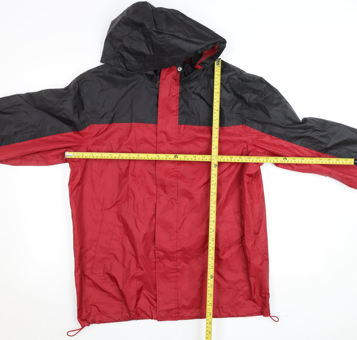 Cotton Traders Men's Red Waterproof Hooded Jacket Size M