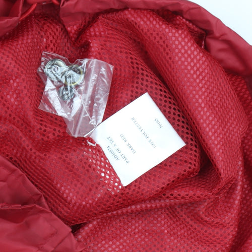 Cotton Traders Men's Red Waterproof Hooded Jacket Size M