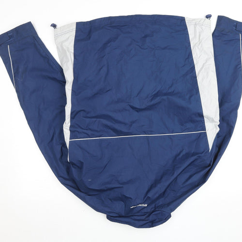 Dunlop Men's Blue and Grey Windbreaker Jacket Size L Polyester Waterproof