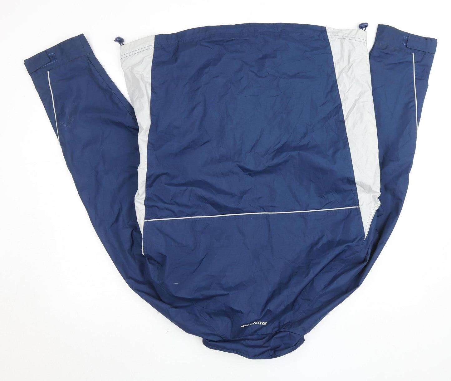 Dunlop Men's Blue and Grey Windbreaker Jacket Size L Polyester Waterproof