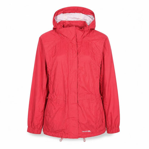 Trespass Women Red Waterproof Hooded Rain Coat Size 14