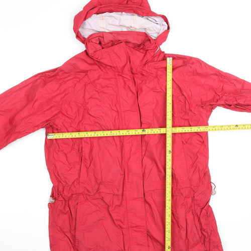Trespass Women Red Waterproof Hooded Rain Coat Size 14