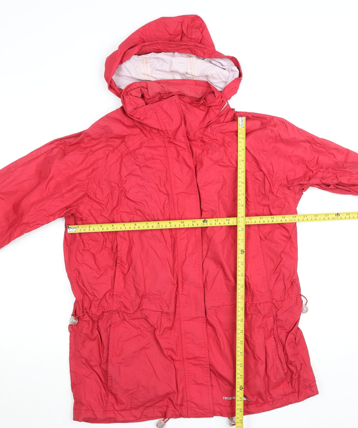 Trespass Women Red Waterproof Hooded Rain Coat Size 14