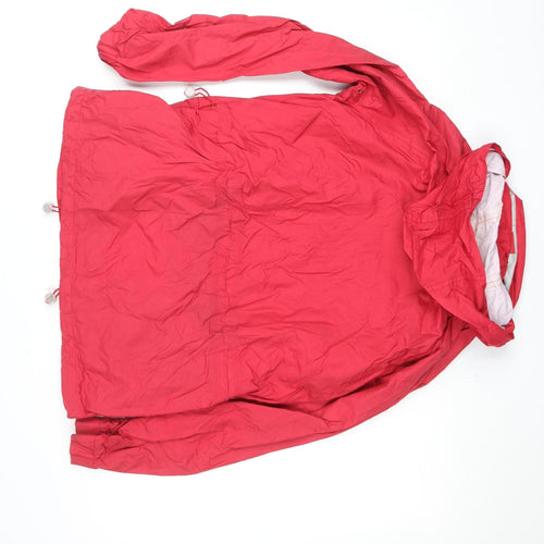 Trespass Women Red Waterproof Hooded Rain Coat Size 14