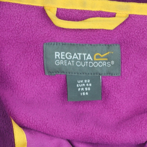 Regatta Womens Purple Fleece Full Zip Jacket Size 22 Plus