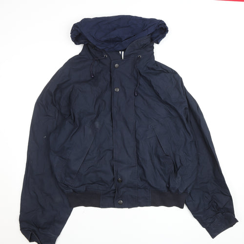 Nautica Women’s Blue Hooded Bomber Jacket 2XL Cotton Lined