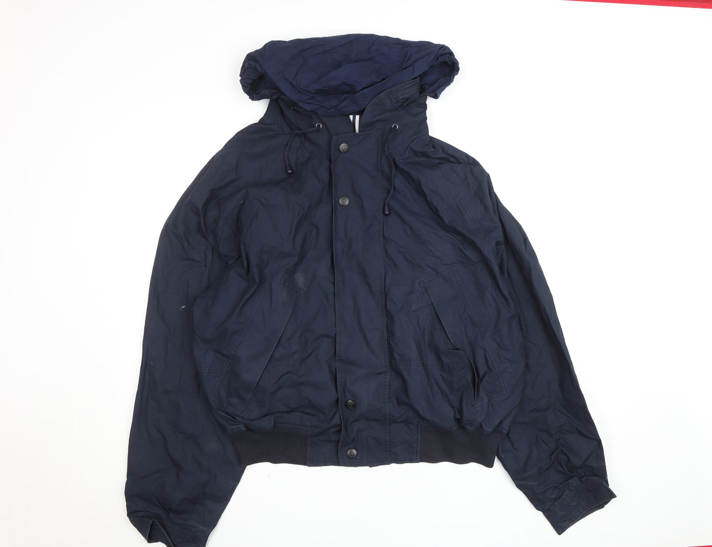 Nautica Women’s Blue Hooded Bomber Jacket 2XL Cotton Lined