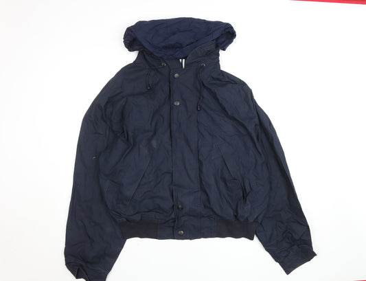 Nautica Women’s Blue Hooded Bomber Jacket 2XL Cotton Lined