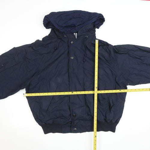 Nautica Women’s Blue Hooded Bomber Jacket 2XL Cotton Lined
