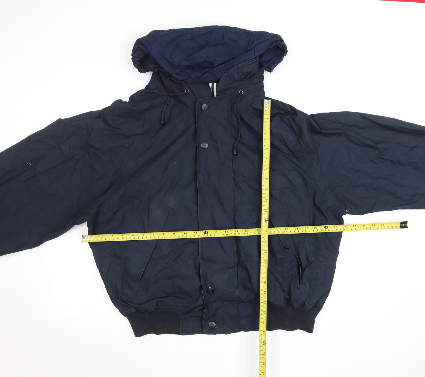 Nautica Women’s Blue Hooded Bomber Jacket 2XL Cotton Lined