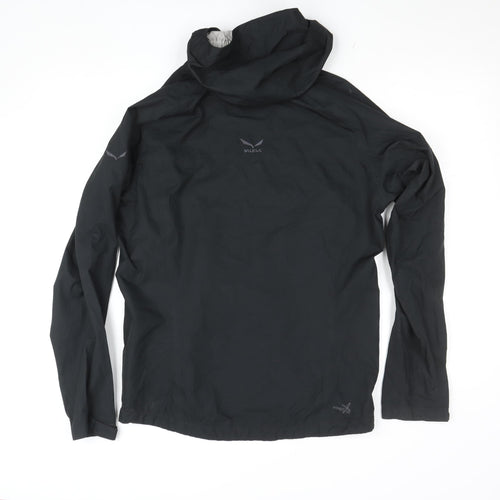 Salewa Men's Black Waterproof Hooded Rain Jacket Size M