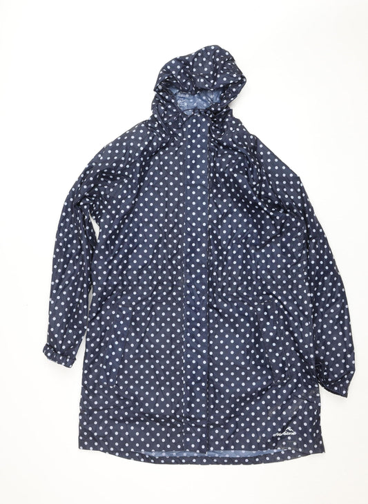 Peter Storm Women’s Blue Polka Dot Waterproof Rain Coat Size 14