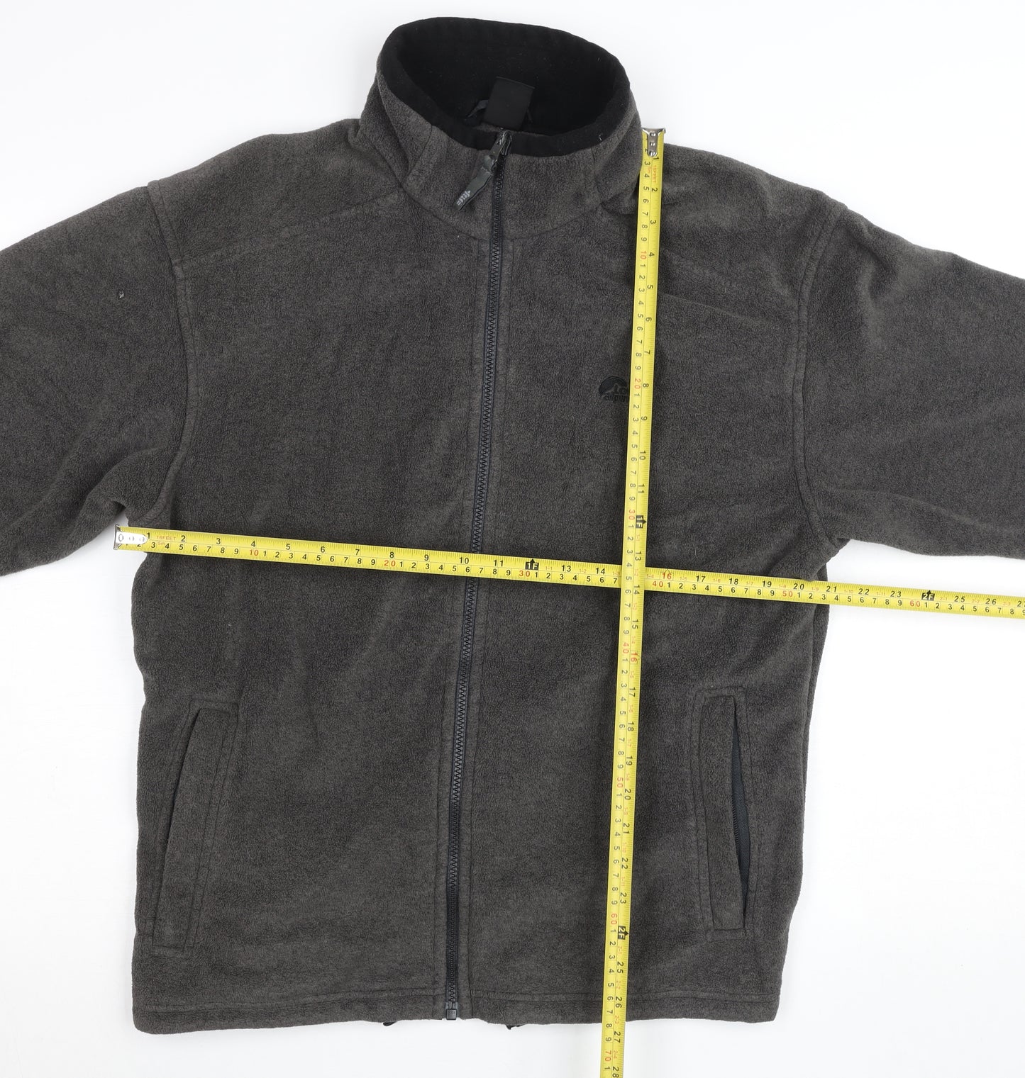 Lowe Alpine Men's Grey Fleece Full Zip Outdoor Jacket Size M