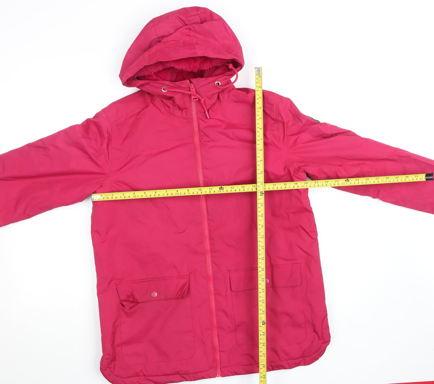 Regatta Womens Pink Waterproof Hooded Mid-Length Jacket UK 12