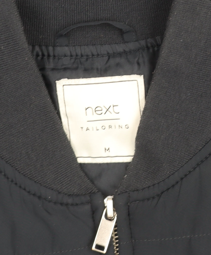 Next Men's Blue Padded Bodywarmer Waistcoat M Polyester Casual