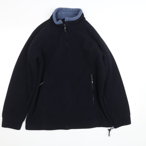 Marks and Spencer Women's Black Fleece Full Zip Jacket Size 8