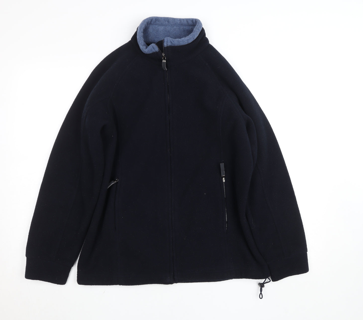 Marks and Spencer Women's Black Fleece Full Zip Jacket Size 8