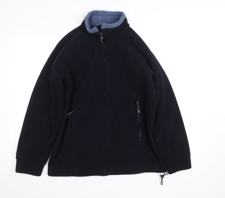 Marks and Spencer Women's Black Fleece Full Zip Jacket Size 8