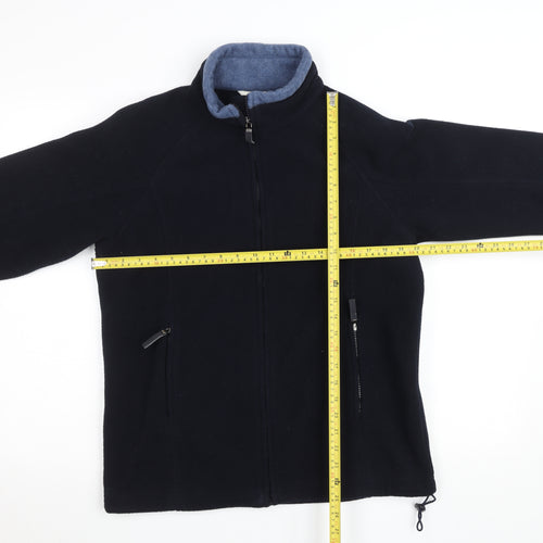 Marks and Spencer Women's Black Fleece Full Zip Jacket Size 8