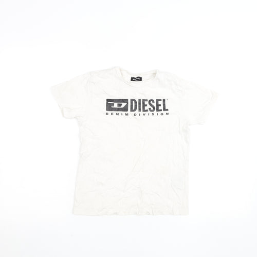 Diesel Boys White Short Sleeve Logo T-Shirt 8-9 Years