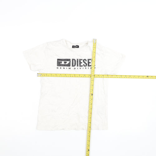Diesel Boys White Short Sleeve Logo T-Shirt 8-9 Years