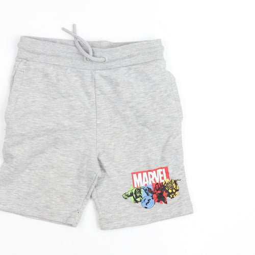 Marvel Boys Grey Sweat Shorts 12-13 Years Superhero Print Drawstring