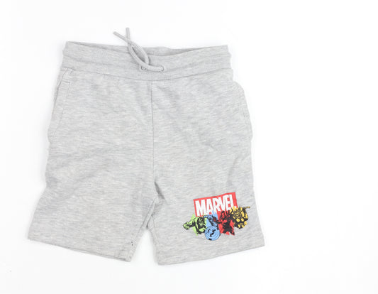 Marvel Boys Grey Sweat Shorts 12-13 Years Superhero Print Drawstring