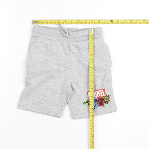 Marvel Boys Grey Sweat Shorts 12-13 Years Superhero Print Drawstring