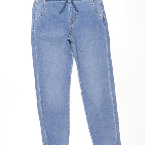 Primark Girls Blue Denim Co Jogger Jeans 8-9 Years Drawstring Waist
