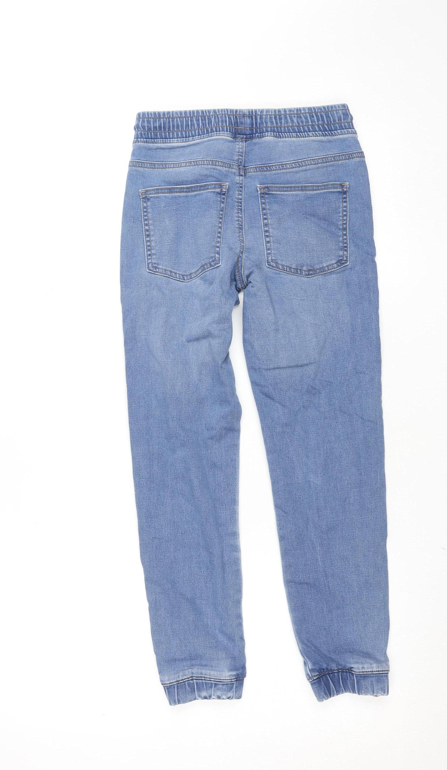 Primark Girls Blue Denim Co Jogger Jeans 8-9 Years Drawstring Waist