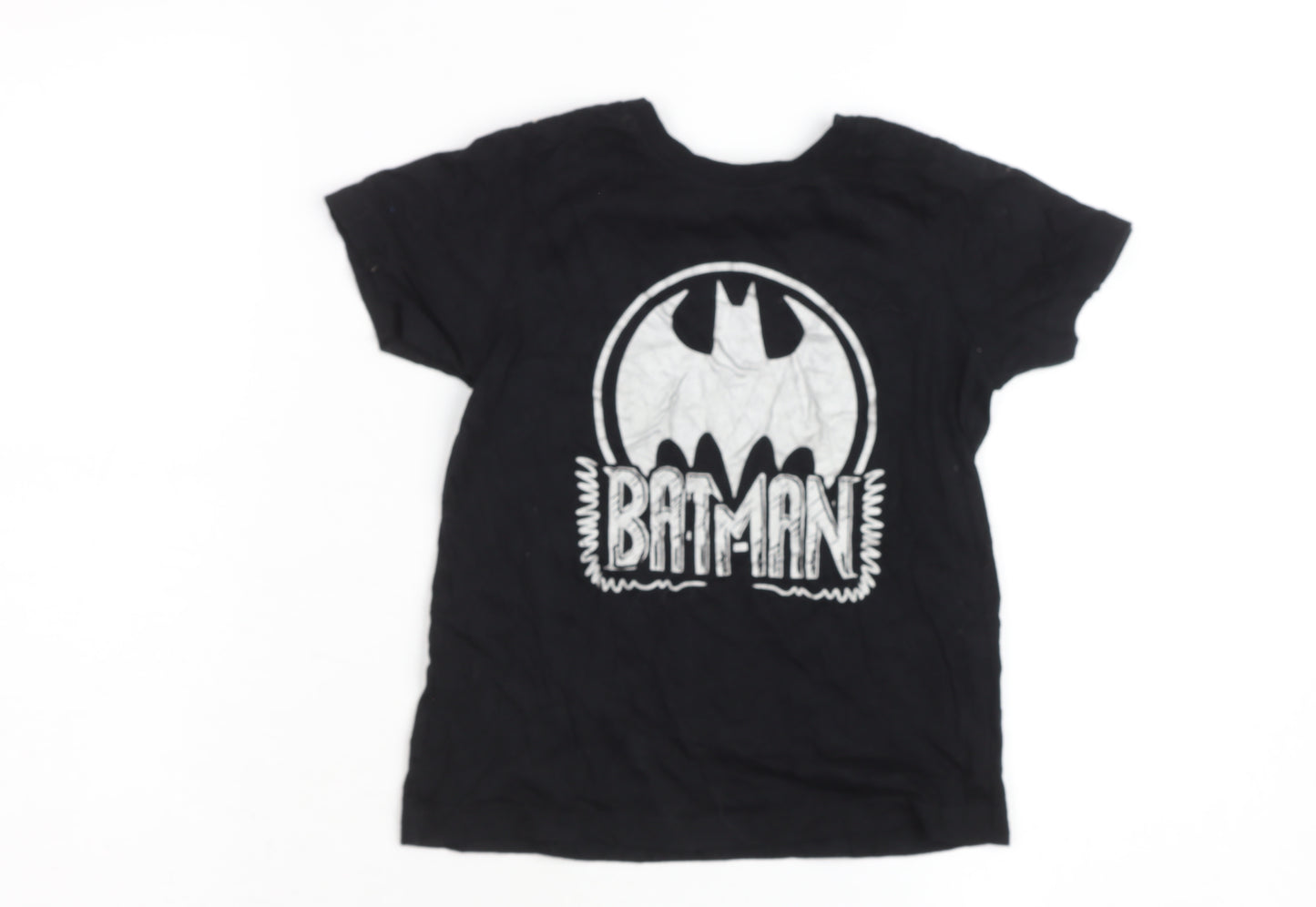 Primark Boys Black Batman Graphic Short Sleeve Cotton T-Shirt 4-5 Years