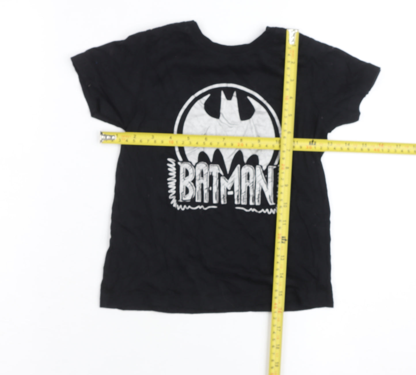 Primark Boys Black Batman Graphic Short Sleeve Cotton T-Shirt 4-5 Years